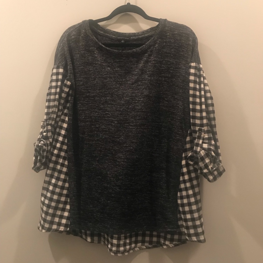 Longer Black and White Sweater